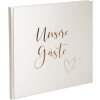 Libro de visitas Goldbuch Herzklopfen 24x22 cm, grabado en oro, ilustrado