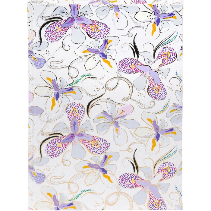 Goldbuch Notizbuch Orchid Mood White 15x22 cm, 200 blanko Seiten, Fadenheftung