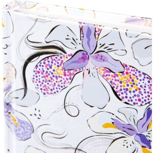 Goldbuch Notizbuch Orchid Mood White 15x22 cm, 200 blanko Seiten, Fadenheftung