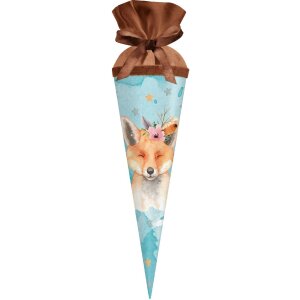 Bolsa de regalo Goldbuch Geschwistertüte Fuchs 35x11 cm, cartón lacado con cierre de fieltro