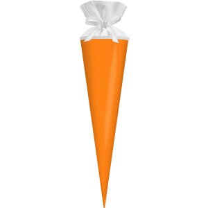 Bolsa de manualidades Goldbuch con cierre de fieltro neón naranja 19x70 cm