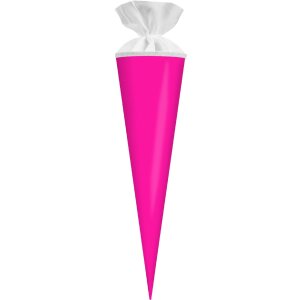 Bolsa escolar de manualidades Goldbuch con cierre de fieltro neón rosa 19x70 cm