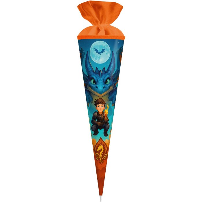 Goldbuch Schultüte Drachenfreund 70x19 cm Lackkarton Filzverschluss