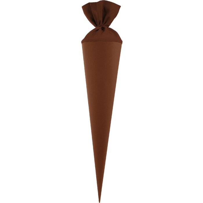 Bolsa escolar de manualidades Goldbuch con cierre de fieltro chocolate 19x70 cm