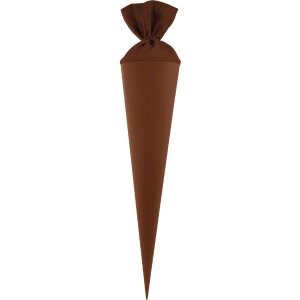 Bolsa escolar de manualidades Goldbuch con cierre de fieltro chocolate 19x70 cm