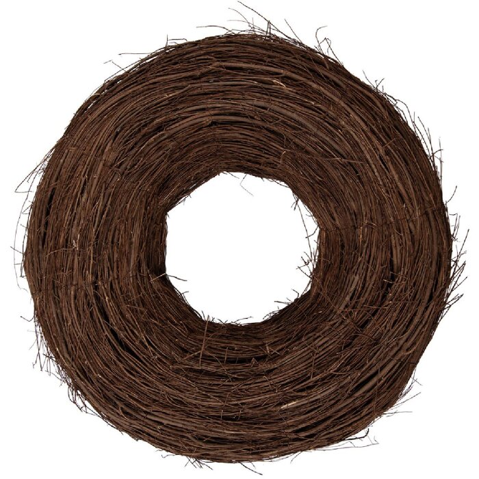 Guirnalda de ratán Clayre & Eef Ø 60x18 cm Marrón Rústica para Puerta Pared o Mesa
