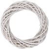 Aro de rattán blanco Clayre & Eef Ø 30x6 cm para decoración de puertas, paredes y mesas