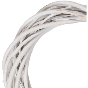 Guirnalda de rattán blanco Clayre & Eef Ø 20x4 cm para mesa pared ventana decoración
