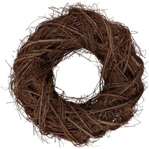 Guirnalda de ratán marrón Clayre & Eef Ø 40x11 cm rustica para puertas paredes mesas