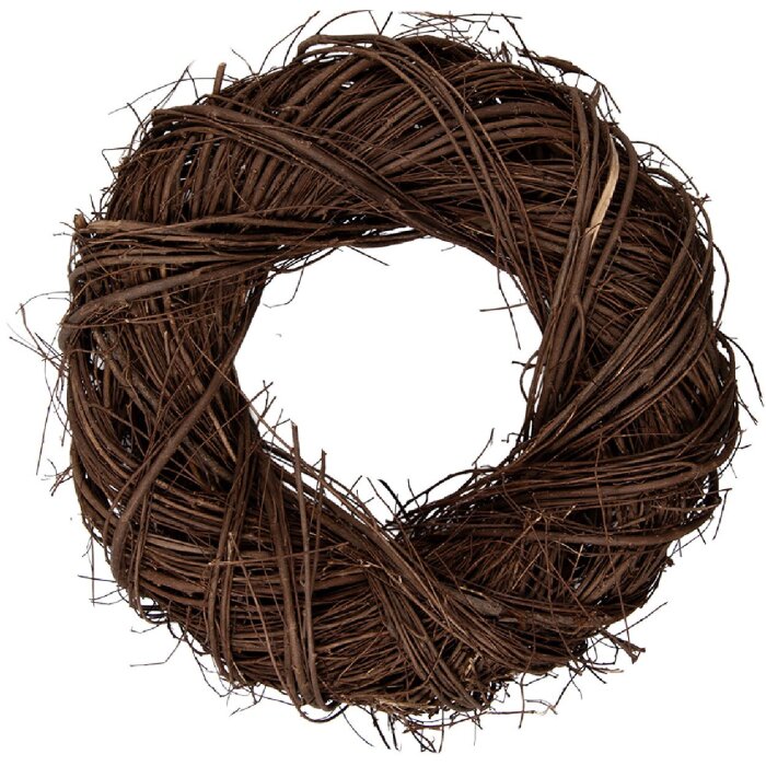 Corona de ratán Clayre & Eef Marrón Ø 35x9 cm rustica para puerta pared mesa decoración