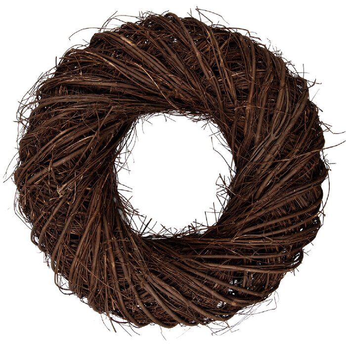 Corona de ratán decorativa Clayre & Eef Marrón Ø 50x13 cm rústica para puerta pared mesa