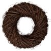 Corona de ratán decorativa Clayre & Eef Marrón Ø 50x13 cm rústica para puerta pared mesa