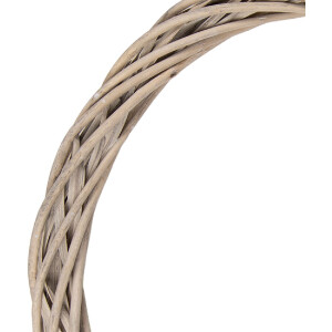 Guirnalda de rattán Clayre & Eef Marrón Ø 40x4 cm para pared, puerta o mesa