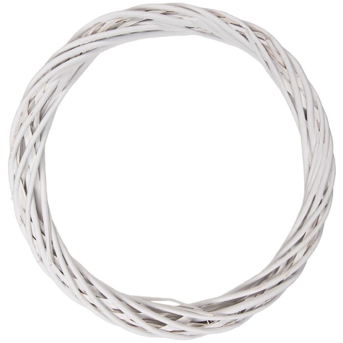Adorno de Navidad Clayre & Eef 6RO0603LW de rattán blanco Ø 40 cm