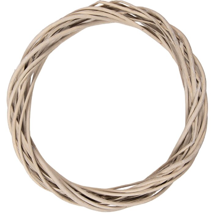 Guirnalda navideña de rattán marrón Clayre & Eef Ø 30 cm