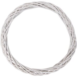 Adorno de coronas de rattán natural blanco...