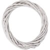 Guirnalda navideña de rattán natural blanco Ø 20 cm de Clayre & Eef