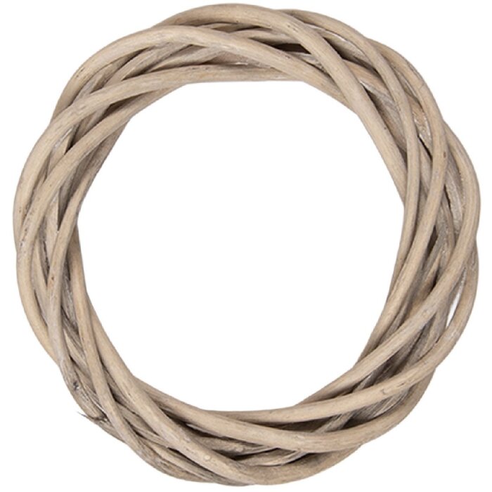 Guirnalda de rattán Clayre & Eef Braun Ø 10x2 cm