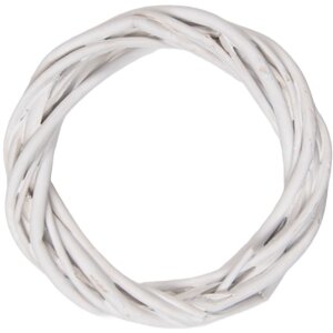 Adorno corona de rattán blanco Clayre & Eef...