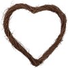 Adorno de Navidad en forma de corazón Clayre & Eef marrón 50x50x5 cm