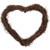 Guirnalda de rattán en forma de corazón Clayre & Eef 6RO0606S Marrón 30x30x3 cm