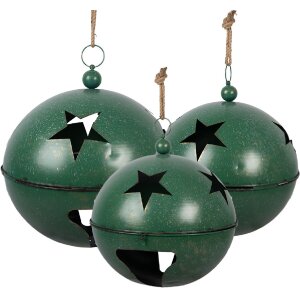 Set de campanas decorativas Clayre & Eef 5Y1405GR verde Ø 60/50/40 cm