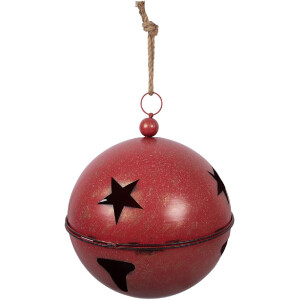Campana decorativa Clayre & Eef Roja Ø 60/50/40 cm