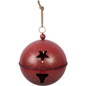 Campana decorativa Clayre & Eef Roja Ø 60/50/40 cm