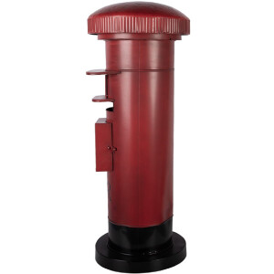 Caja de correos Clayre & Eef 5Y1408 Ø 36x86 cm rojo-negro