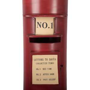 Caja de correos Clayre & Eef 5Y1408 Ø 36x86 cm rojo-negro