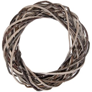 Corona de rattán Clayre & Eef Braun-Beige Ø 10x2 cm