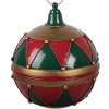 Bola de Navidad Clayre & Eef Ø 31x36 cm rojo-verde