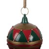 Bola de Navidad Clayre & Eef Ø 31x36 cm rojo-verde