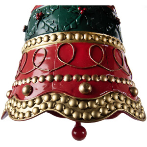 Campana de decoración Clayre & Eef 6Y5987 Rojo-Verde Ø 24x31 cm