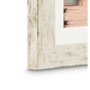 Marco de fotos de plástico Cottage Blanco antiguo 20 x 30 cm