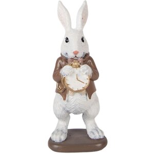 Decoración Conejo Blanco-Marrón 7x7x16 cm...