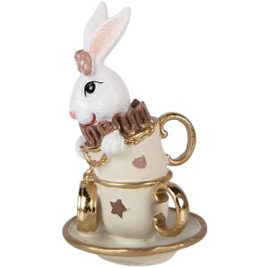 Decoración de conejo Clayre & Eef Blanco-beige...