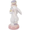 Decoración de conejo Clayre & Eef Blanco/Rosa 8x6x14 cm