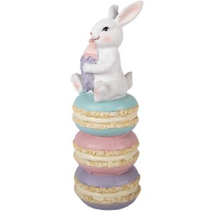 Decoración de conejo Clayre & Eef Blanco Rosa...