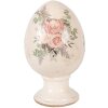 Decoración huevo sobre base Clayre & Eef beige-rosa Ø15x24 cm