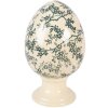 Decoración huevo sobre pedestal Clayre & Eef Amarillo-Verde Ø15x24 cm