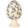 Decoración de huevo sobre pedestal Clayre & Eef 6CE2395XL Amarillo-Verde Ø 17x28 cm