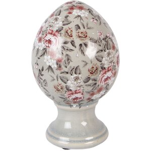 Ei sobre patas de Clayre & Eef gris/rosa...
