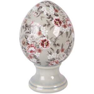 Ei sobre patas de Clayre & Eef gris/rosa...