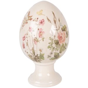 Decoración de huevo sobre pedestal Clayre &...