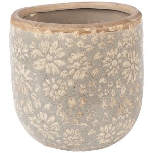 Maceta decorativa Clayre & Eef Grau-Beige Ø...