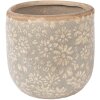 Maceta decorativa Clayre & Eef Grau-Beige Ø 14x13 cm
