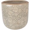 Maceta Clayre & Eef 6CE2409XL de cerámica gris-beige Ø20x19 cm