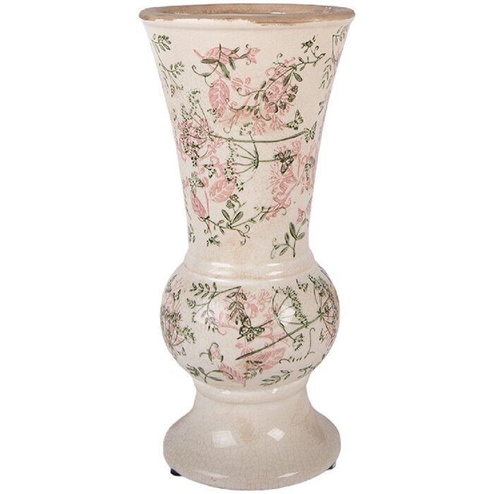 Vaso Clayre & Eef 6CE2412M Beige-Verde Ø15x32cm Cerámica