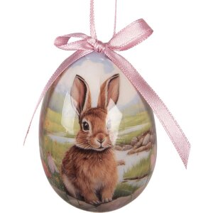 Set de 9 colgantes de huevo Clayre & Eef 66454 Ø 5x8 cm